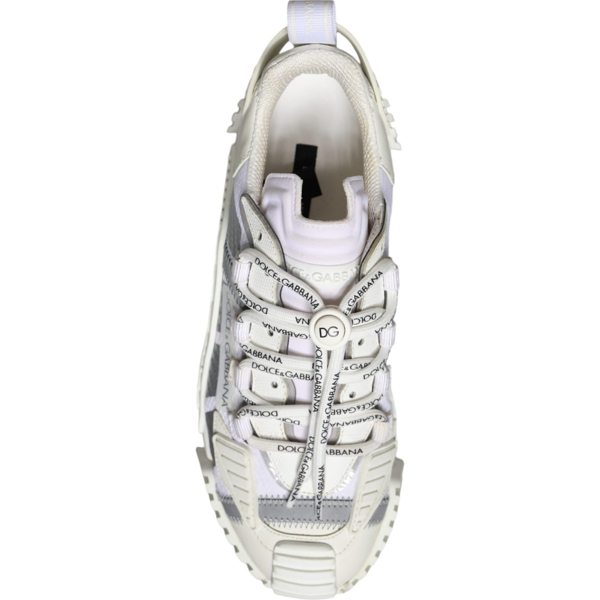 DOLCE & GABBANA Shoes White Lace Up Low Top NS1 Sneakers Men 