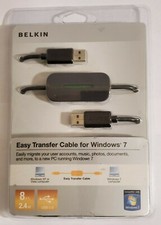 Belkin Easy Transfer Cable For Windows 7 New In Box, Sealed 8 ft 2.4 m USB 2.0