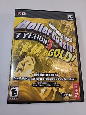 RollerCoaster Tycoon 3: GOLD! (PC CD-ROM, Windows, 2006) Atari