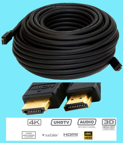 ULTRA GOLD HDMI 100 foot Video Cable CL2 22 AWG ft feet Male 1.4 LCD LED 4K TV - Picture 1 of 3