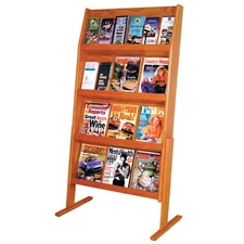 FixtureDisplays Slope 24 Pocket Standing Literature Display
