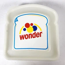Wonder Bread Plastic Sandwich Holder Container With Sticker