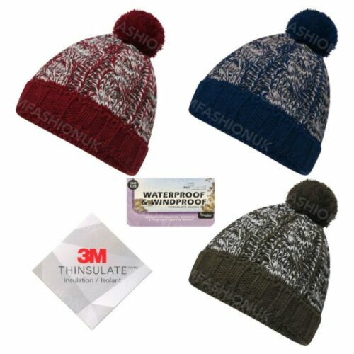 Ladies Womens Cable Knit Waterproof 3M 