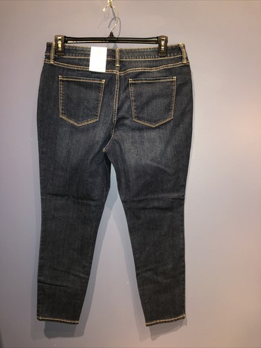 16 St. John's Bay Damenjeans mittlerer Rise heimlich schlanker dünner Knöchel - Bild 6 von 6