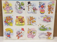 💥 1988 Muppet Babies Weekly Reader 2176 Henson Productions 14 Stickers /Sheet💥