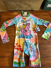 KRIO  COLOR Swimwear UV 50 protection Girls 8-10 PELICAN MARIN NEW w/tags