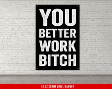 Motivational Home Gym Banner - Large Sports Wall Art