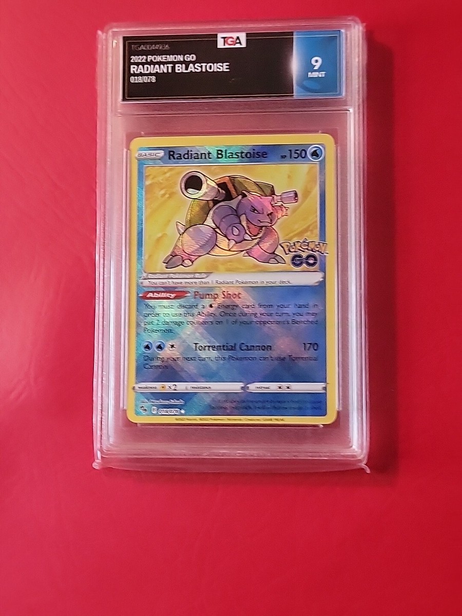 Pokmon Go TGA 9 Mint Radiant Blastoise 018/078 Foil Slab Very Strict  Grader | eBay