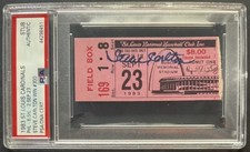 1983 Cardinals vs Philadelphia Phillies Steve Carlton Win #300 Ticket PSA