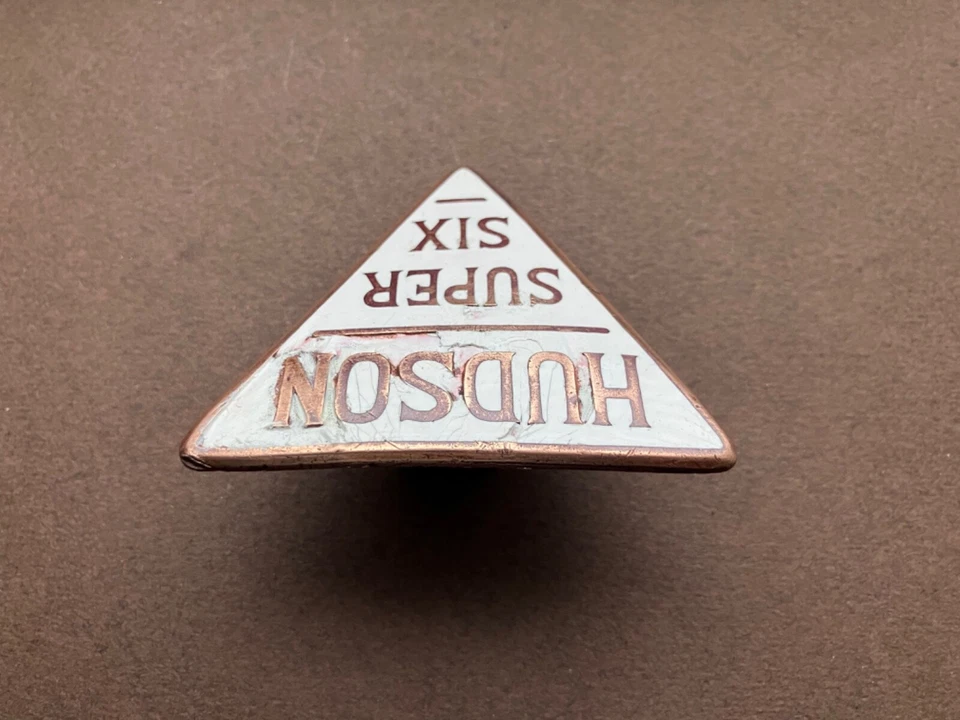 Insignia emblema radiador esmalte Hudson Super Six Cloisonne 1927 antigua Foto 3 de 4