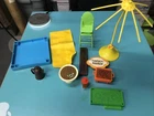 BARBIE MATTEL 1973-1974 BABY CRADLE HIGHCHAIR Lot Of Accessories H