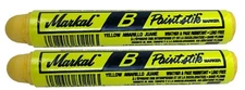 Two Markal B Yellow Tire Chalk Paint Stick Crayon Surface Markers Graffiti Art