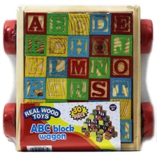 ABC Stack N' Build Wagon Blocks - 30 Pieces