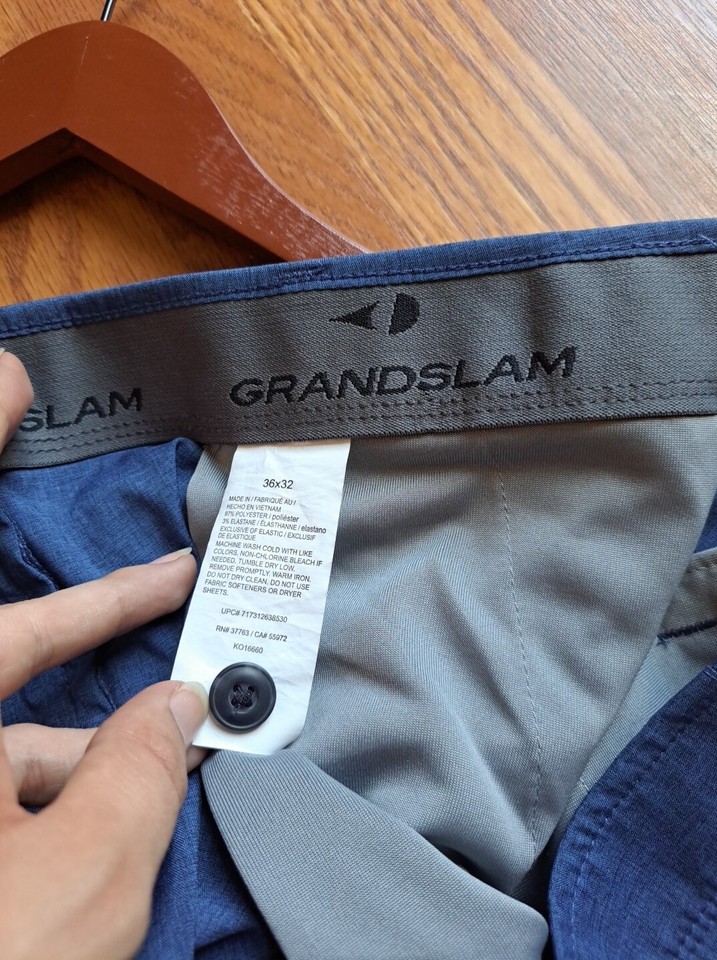 Grand Slam Golf Pants Men’s Blue 36x32 eBay