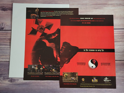 Shadow Warrior PC Game 1997 2 Page Big Box Promo Ad Art Print
