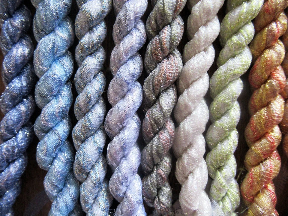 18 skeins SJ Designs CONFETTI yarn Needlepoint Embroidery– 1 each color 7 yards - Image 2 of 3