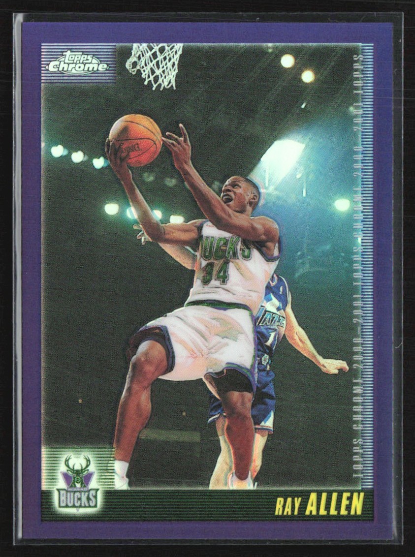 Ray Allen 2000-01 Topps Chrome Refractor #37 Milwaukee Bucks