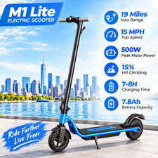 500W ADULT ELECTRIC SCOOTER 30KM LONG RANGE FOLDING E-SCOOTER URBAN COMMUTER