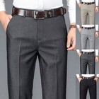 Mens Loose Fit Draped Suit Pants for Business Casual Wear and Everyday Comfort