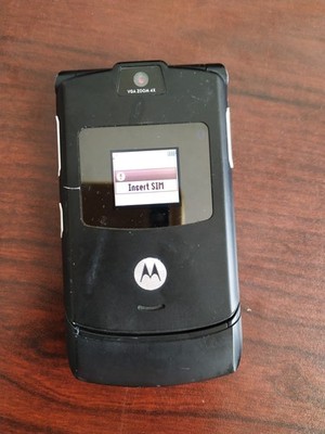 Original Motorola RAZR V3 GSM 2G Flip Phone( cingular )Black
