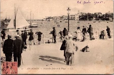 *73911 postcard 33 Arcachon - new pier and beach