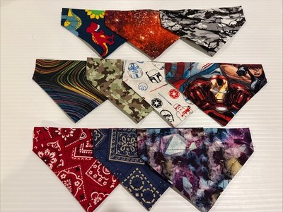 10 X-Small Bandanas Over Collar Dog Bandannas Variety Pack