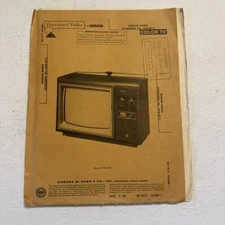 Vintage Howard W Sams Photofact Television Manual 1980 Quasar Model Color TV