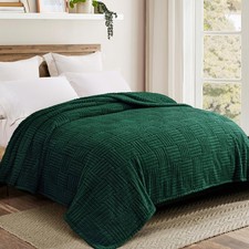 Lightweight Fleece King Size Blanket for Bed Fuzzy Soft Blankets with Decorat...
