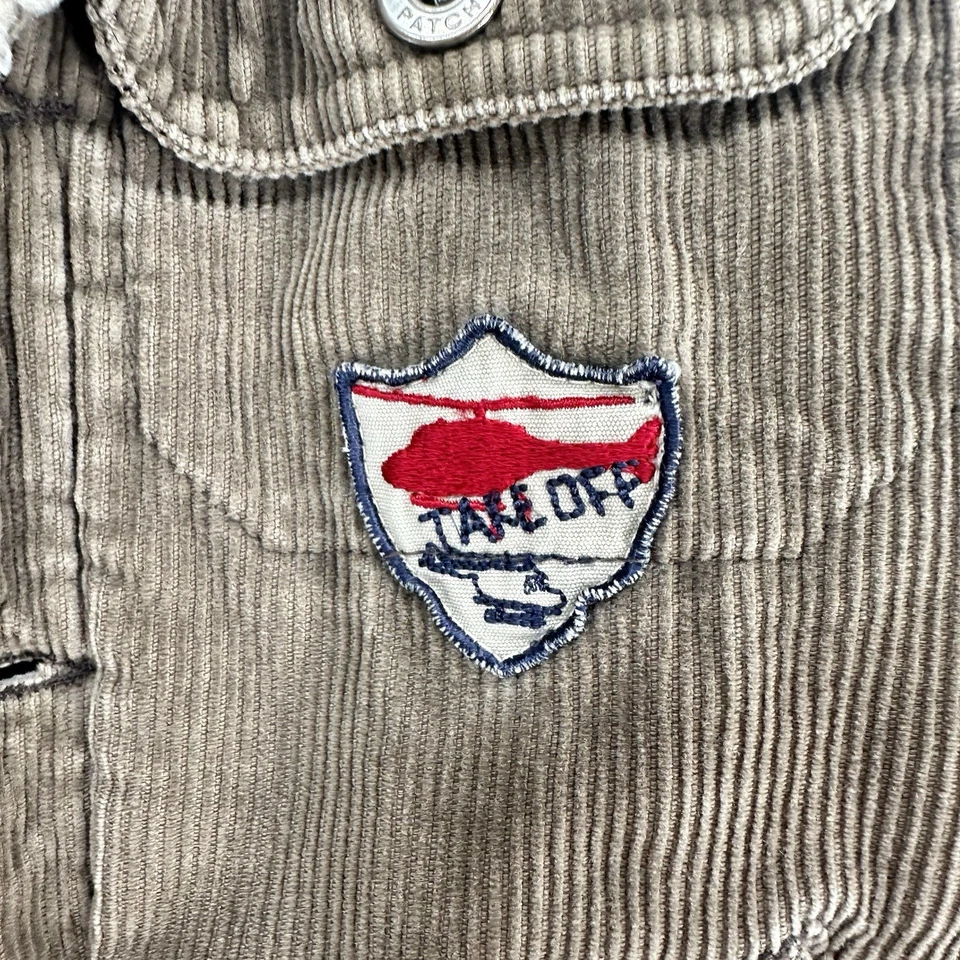 Chaqueta Parche Calabaza Vintage Niños 2T Pana Sherpa Cuello Envejecido Años 80 90 Foto 4 de 4