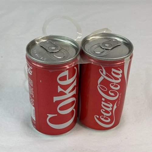 vintage Coca Cola Coke Cans Unopened Stay On Tab 6 Pack Rings Still Intact