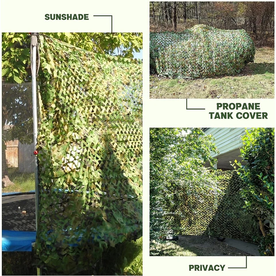 4x 6m Tarnnetz Wasserdicht Schnell Trocknend Camouflage Jagd Netz für Jagen DHL - Bild 4 von 4