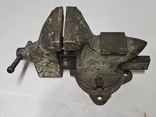 VINTAGE LITTLESTOWN H&F New York NO. 450 -4 3/4" JAWS VISE OLD BENCH TOP TOOL