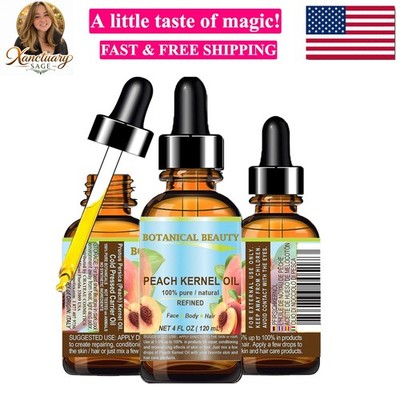 Peach Kernel Oil. 100% Pure Natural Undiluted Refined Cold Pressed Carrier Oi...