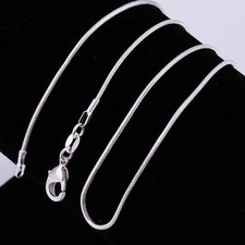 Wholesale 10pcs 925 Sterling Silver Plated 2mm Snake Chain Necklace 16"-24"