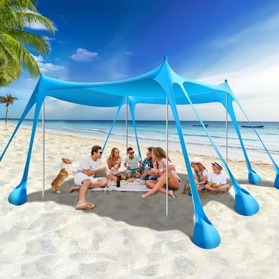 Rhino Valley Beach Tent 10x10 FT Beach Shade UPF50 Protection