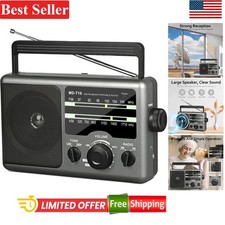 Battery Operated AM/FM Radio with Dual Tone Settings High Performance Speaker