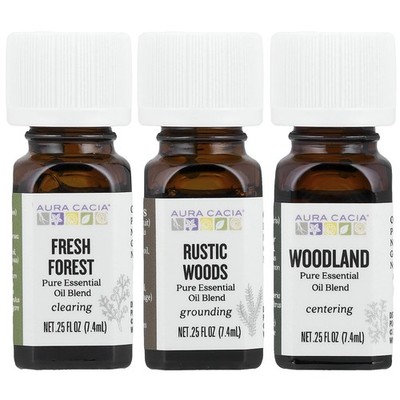 A Walk In The Woods Kit, Pure Essential Oil Blends, 3 Bottles, 0.25 fl oz (7.4