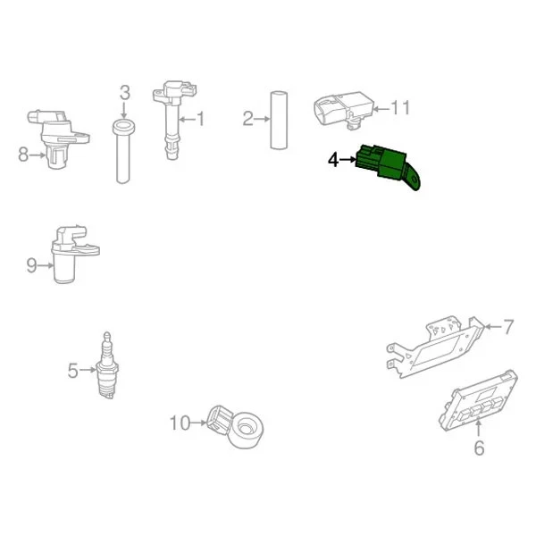 For Ram 1500 2013-2016 Mopar 68080837AB Ignition Capacitor Foto 4 de 4