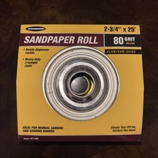 2-3/4 In. X 25 Ft. 80 Grit Sandpaper Roll