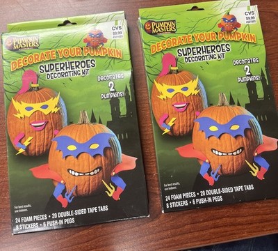 Halloween Pumpkin Masters Decorate Your Pumpkin Super Heroes Decorating Kit 2