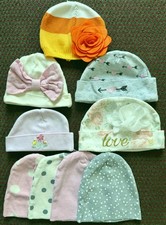 Girls Size 0-6 Months Winter Lot of 9 Baby Beanie Hats Gerber, Baby Essentials