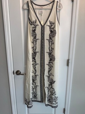 Max Studio London Womens Dress Cream with Black Med NWT MSRP $178