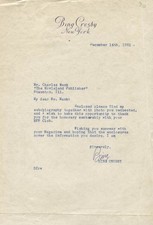 BING CROSBY - TYPED LETTER SIGNED 12/14/1931