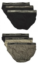 SG Slip uomo EMPORIO ARMANI confezione 3 pezzi mutande elastico a vista cotone e