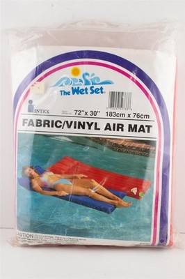 Vintage 1990 Intex Inflatable Vinyl Pool Lounge Mat Red