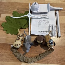 Lambs  Ivy Musical Mobile African Safari Lion Elephant Tiger Animals-New
