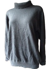 Peruvian Connection 100 Baby Alpaca Gray Turtleneck Sweater 40" Chest Unisex