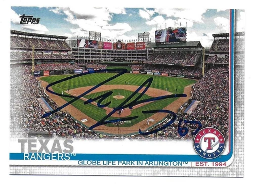 2019 TOPPS #509 JAKE JACOB LATZ RANGERS AUTOGRAPHED SIGNED BASEBALL CARD