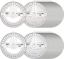 360  Protractor Pack of 30 Protactors Plastic Protractor Math Protractors Cle...