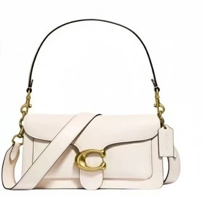 COACH F73995 Tabby Shoulder Bag 26 Polished Pebble Leather White Free Shipping